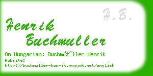henrik buchmuller business card
